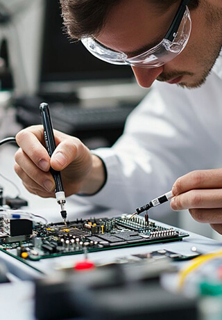 Teknik servis ekibimiz çalışırken